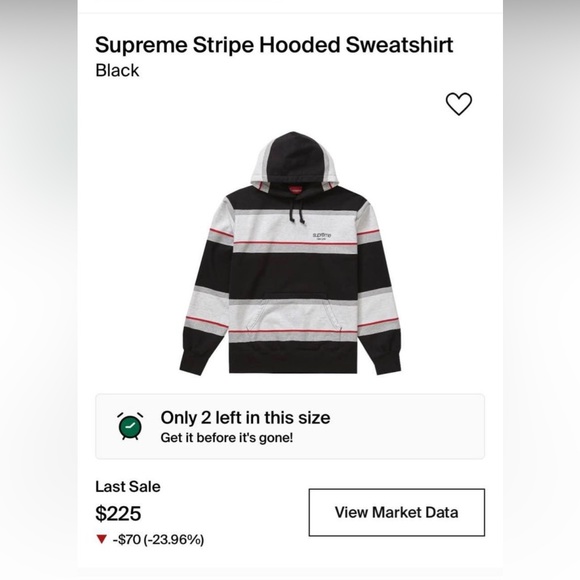 Supreme Hooded Sweatshirt Men’s Size M - Picture 6 of 6